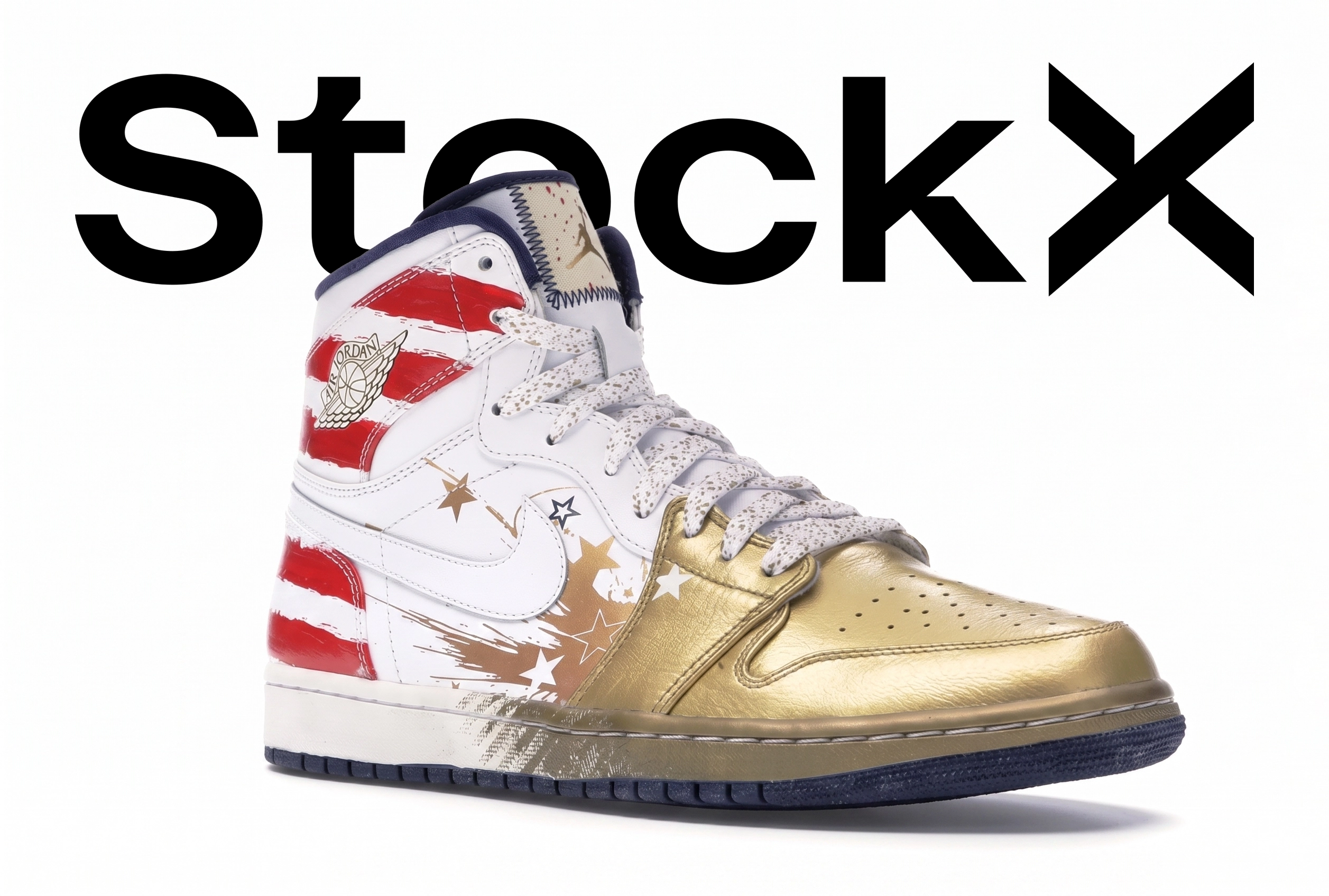 Air Jordan 1 Retro Wings for the Future Gold Dave White Sample on StockX sneaker resale platform